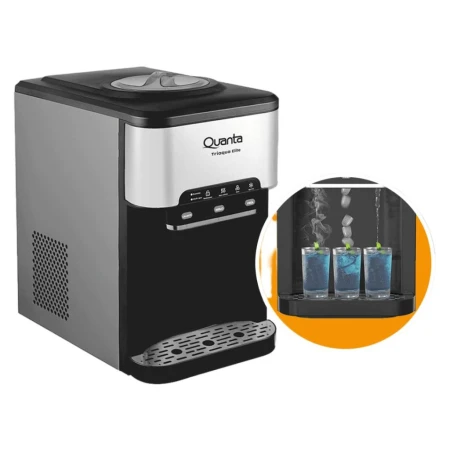 Bebedero de mesa 3x1 con dispensador de hielo 20kgs Triaqua Elite QTBDM20 Quanta Products