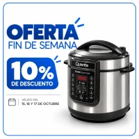 Olla a Presión Eléctrica 6L 1000W GoldGourmet con 16 funciones QTOPE300 Quanta Quanta Products