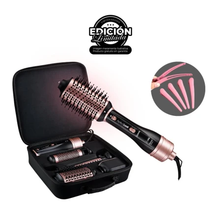 Kit Cepillo Secador 4 en 1 PerfectLook BLACK LIMITED EDITION QTKCS7001 Quanta Quanta Products