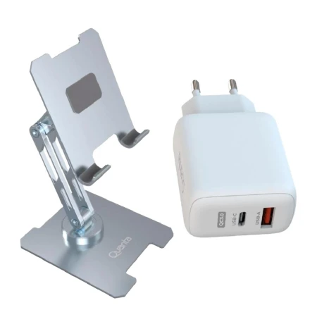 COMBO SOPORTE D/MESA ART QUANTA QTSMA20 + CARGADOR QTCCR45 Quanta Products