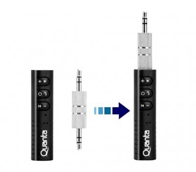 Receptor de Audio Bluetooth con Adaptador 3.5mm QTRABT10 Quanta Essentials Quanta Products