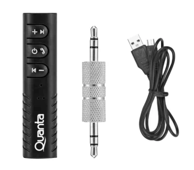 Receptor de Audio Bluetooth con Adaptador 3.5mm QTRABT10 Quanta Essentials Quanta Products